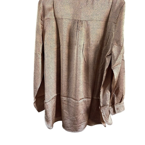 NWT Bishop + Young Top micro dots slight shimmer pullover tunic/blouse size L - Picture 2 of 10